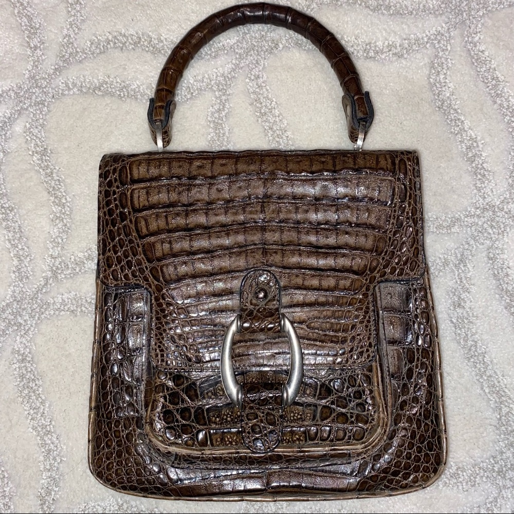 Vintage Gold Pfeil Studio Alligator bag - Picture 3 of 10